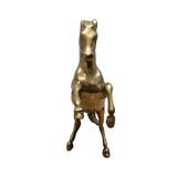 Vintage Brass Horse Rearing 70s