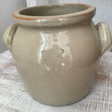 Grease pot or stoneware salt pan