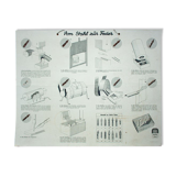 Wall map of school 1955