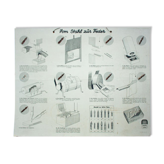 Wall map of school 1955