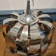 Space age suspension, sputnik, chrome metal, 80s
