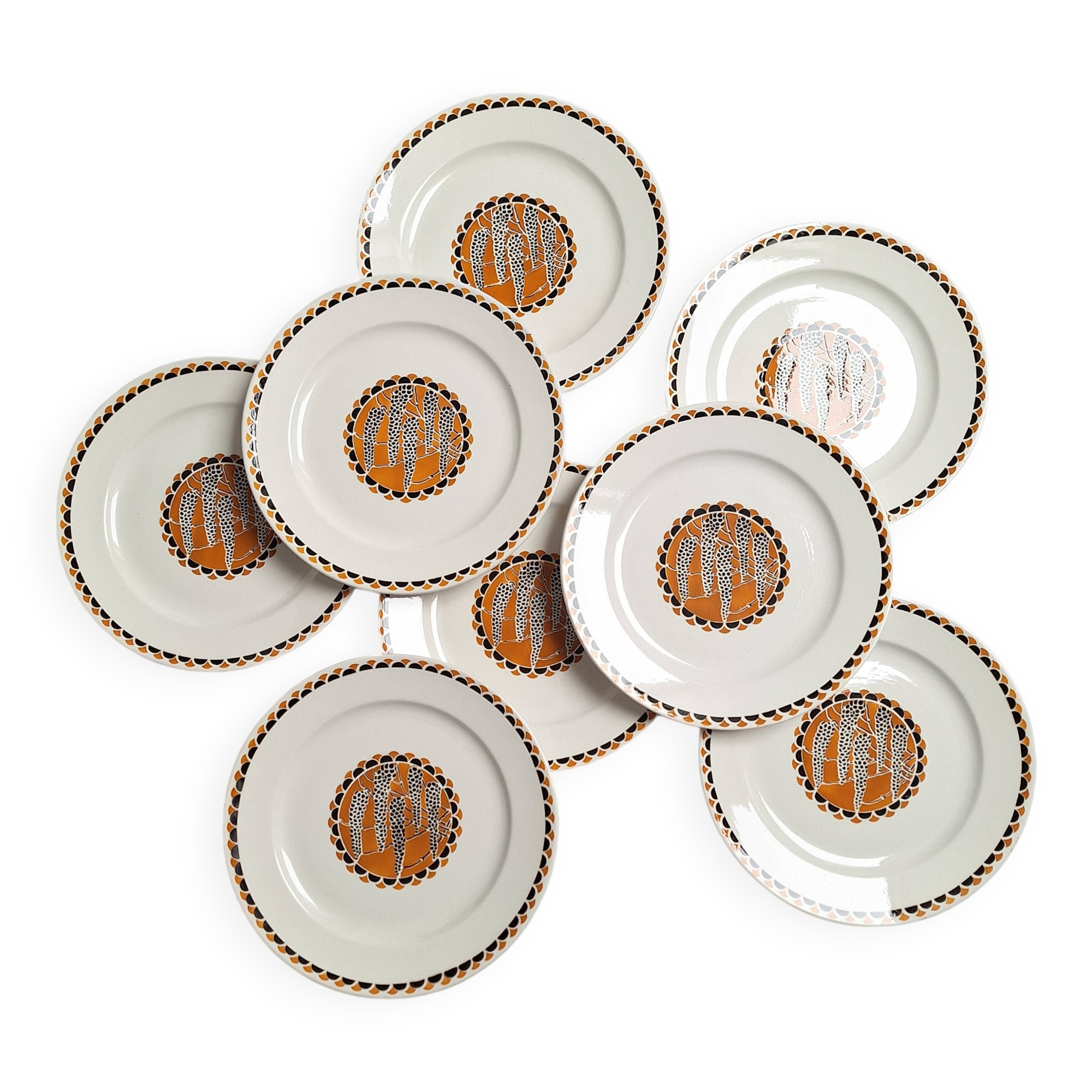 Assiettes plates Sarreguemines modèle Nomeny