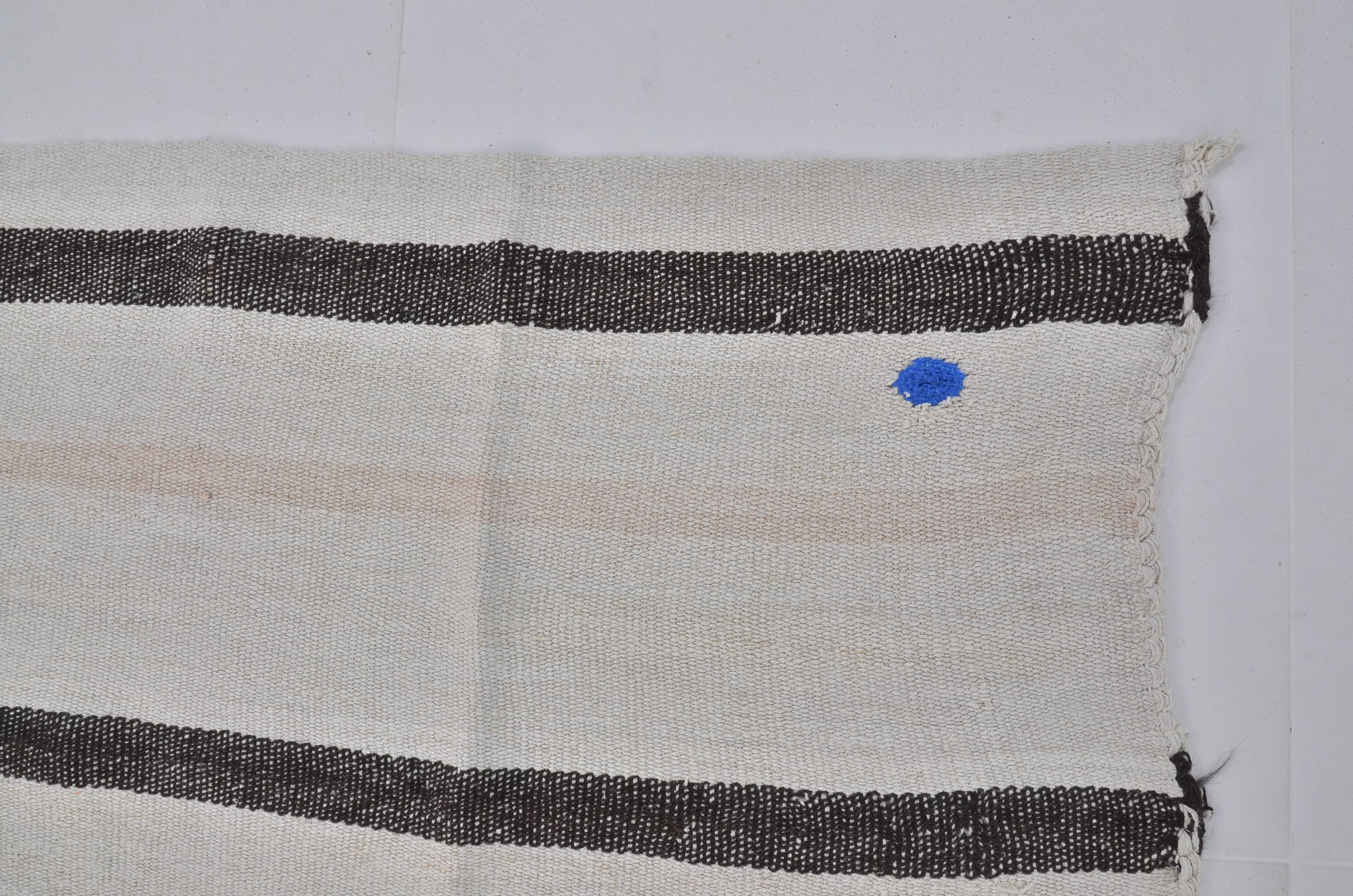Oushak Hemp Kilim Rug with Stripes sku 3667