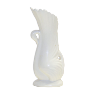 Vase cygne en porcelaine blanche du Danemark