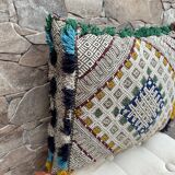 Oreiller berbère vintage Housse de coussin marocain Laine
