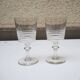 2 antique cut crystal goblets in the Baccarat style.