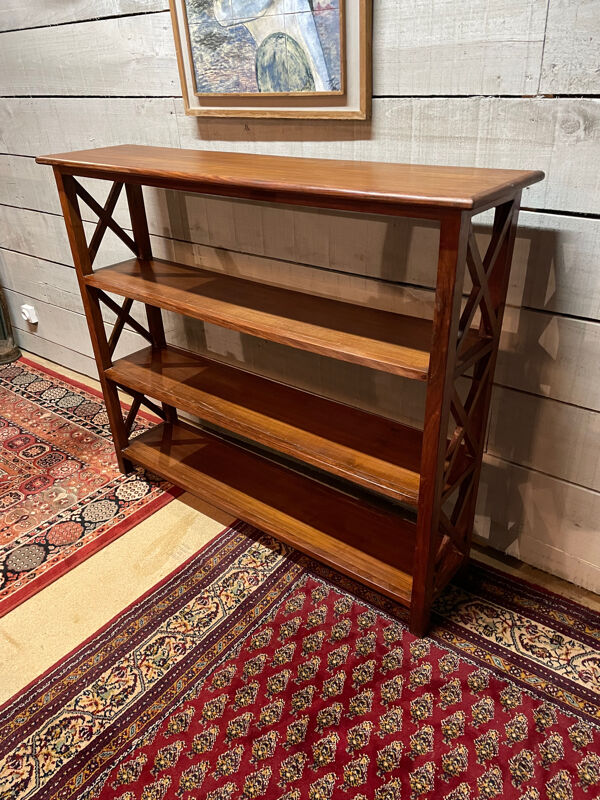 Bibliothèque étagère coloniale ancienne