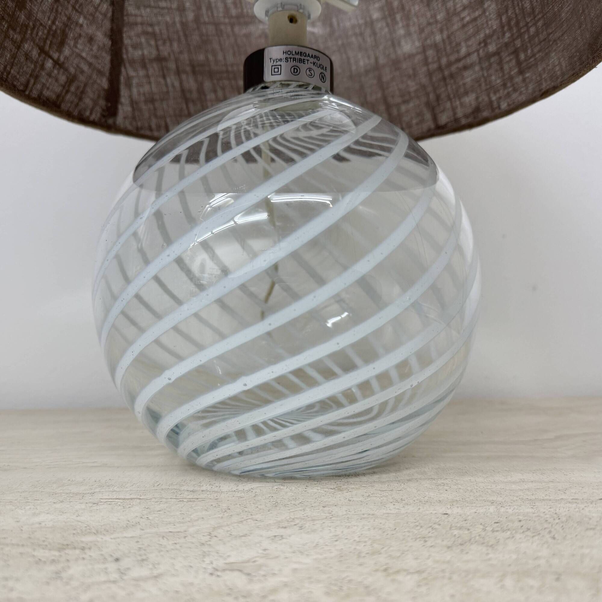 Mid-century design Holmegaard Swirl lamp , 1970s Denmark