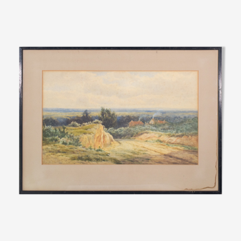 'Rural Landscape' Watercolour by James Edward Grace