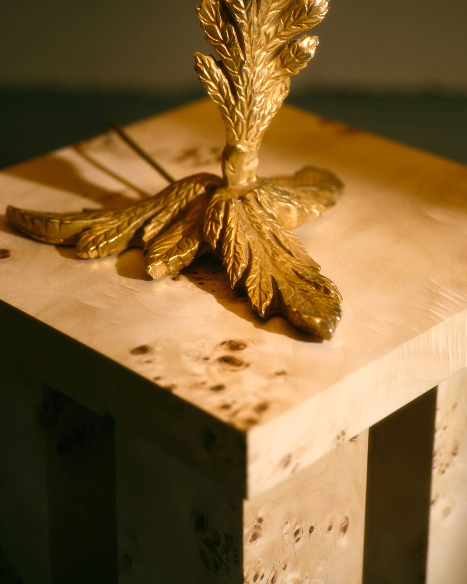 Bronze table lamp, fondica, 1980s