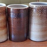 6 signed stoneware cups