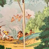 20th Century Four Panel Wallpaper Screen from Zuber, 1940s