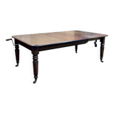 Victorian mahogany table with 2 extensions - 19th century work - Crank system