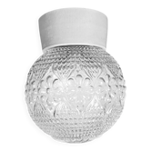 Vintage White Porcelain Ceiling Light, 1970s