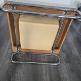 Vintage plant pot with metal base