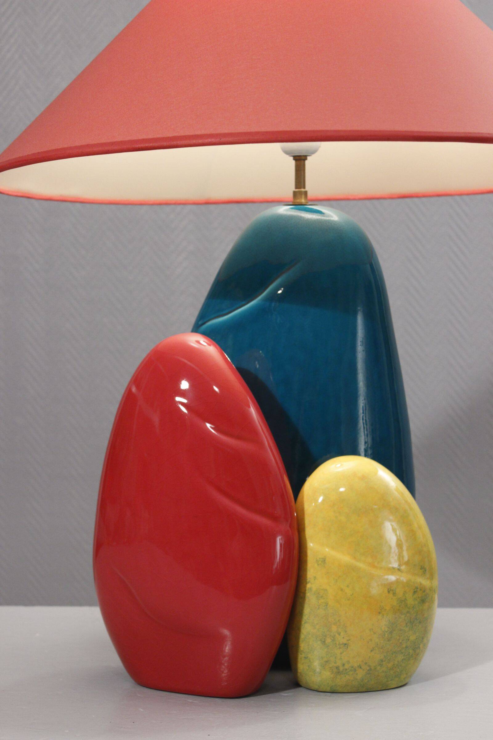 François Chatain Large menhir lamp vintage post-modern design 1990s