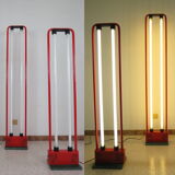 3 floor lamps Zerbetto Flli. model "DUO" designed by Boccato, Gigante and Zambusi in 1978