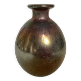 Iridescent glass ball vase