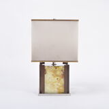 Romeo Rega Hollywood Regency Style Table Lamp in Brass and Chrome