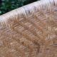 Rattan and wicker bench, vintage
