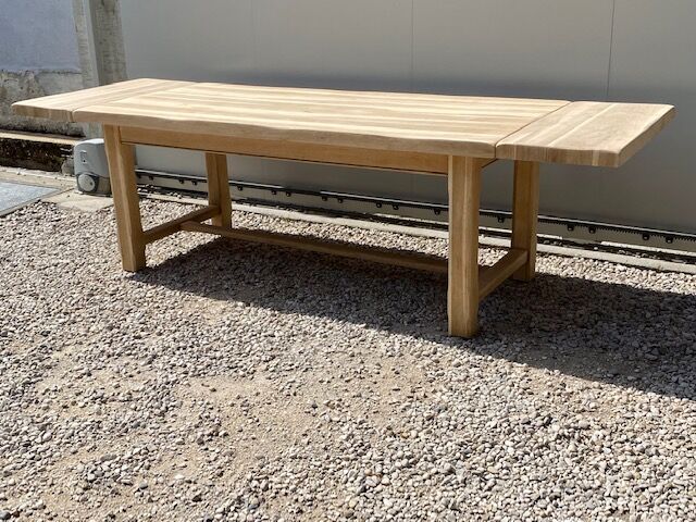 Stripped farmhouse table extensions up to 280 cm