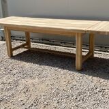 Stripped farmhouse table extensions up to 280 cm