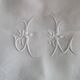 Nappe ancienne damassée, monogrammée