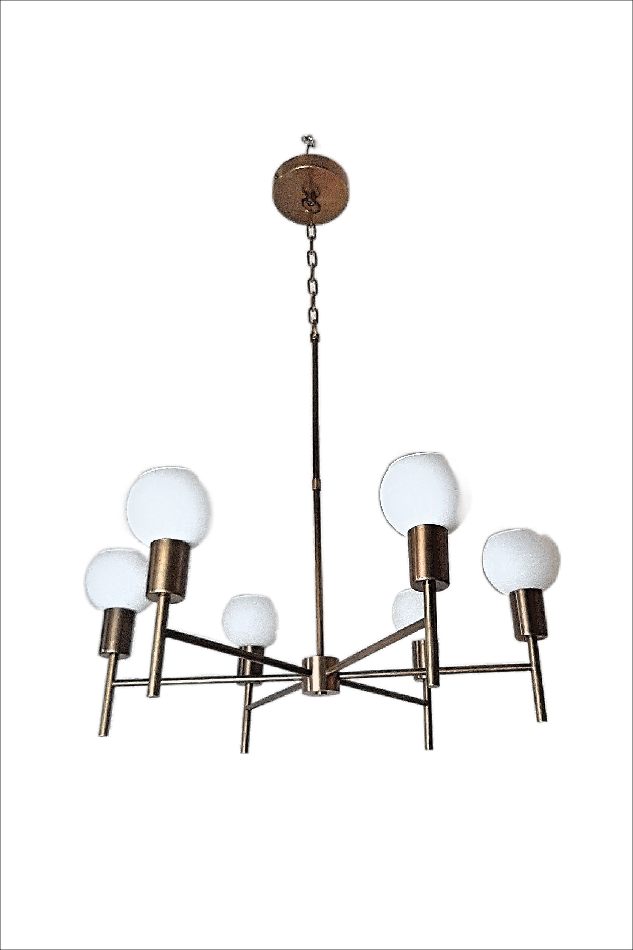 Mid century modern chandelier 6 cups