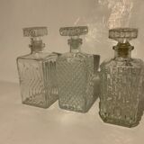 3 Selency x Monoprix Croisé Laroche whisky decanters