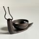Brutalist escargot vintage candle holder