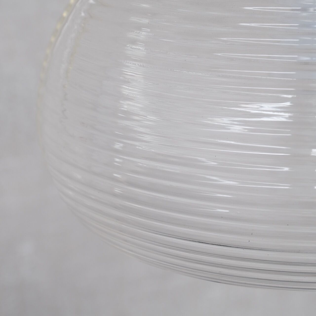 Large Mid-Century Brass and Glass Pendant Light