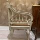 Louis XVI style wooden corner armchair