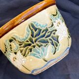 Old glazed ceramic cache pot