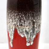 Red floor vase fat lava W-Germany '