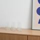 Set of six glasses, Op Art, 1960s, made in Italy