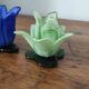 Glass Flower Candle Holder Set