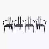 Set of 4 Italian design armchairs from the 80s