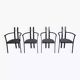 Set of 4 Italian design armchairs from the 80s