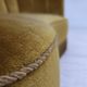 1960s, Danish 2-seater "Banan" sofa, green furniture velour, oak wood.