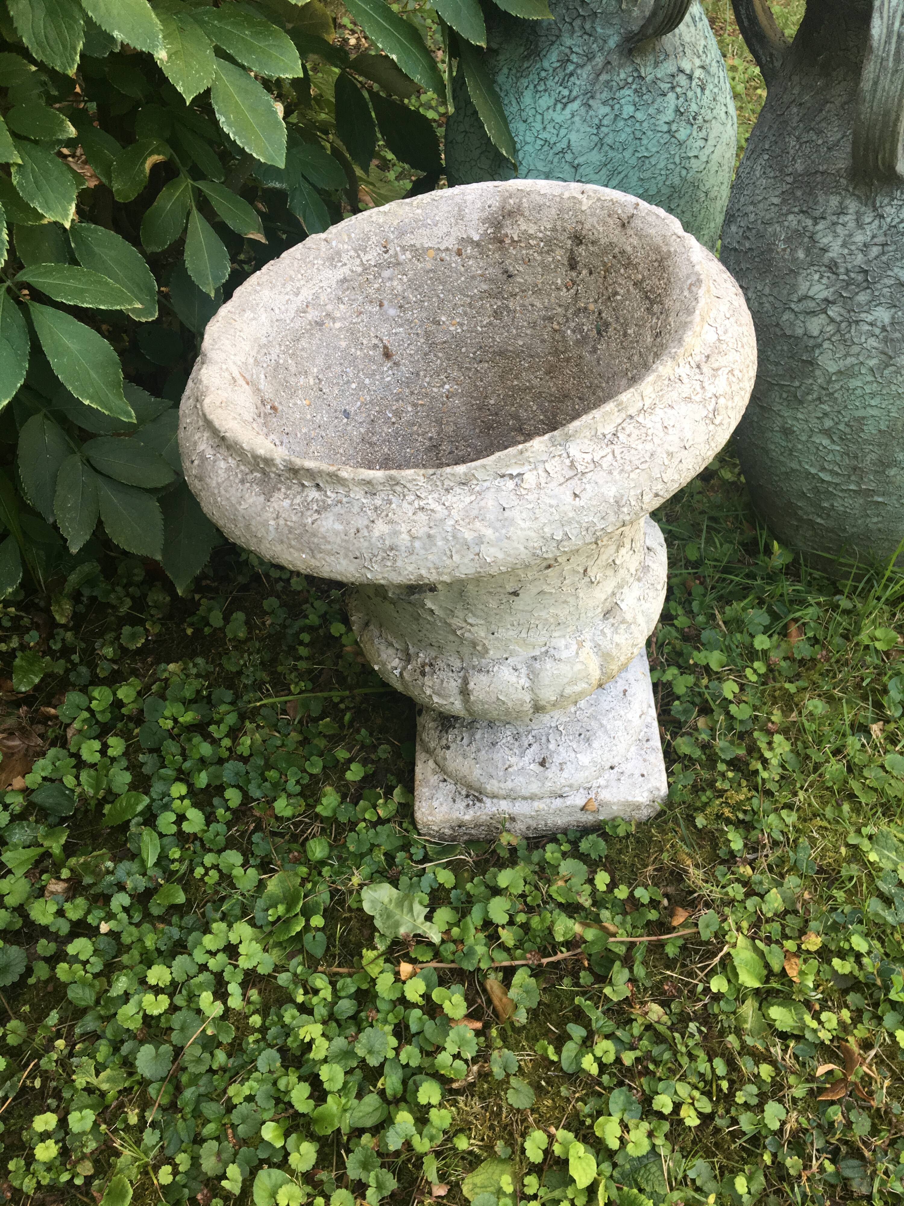 Cement Medici vase, 40cm high