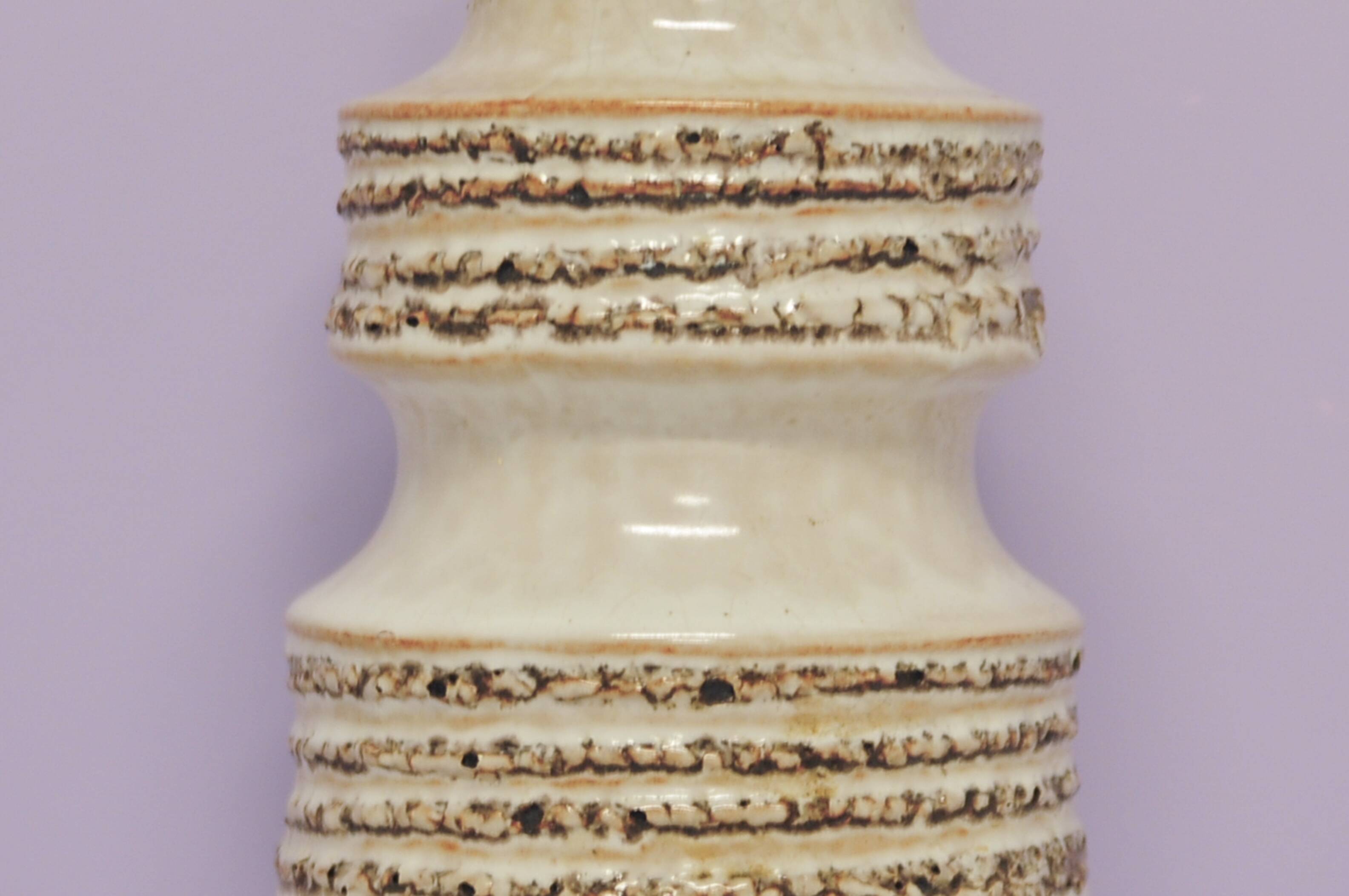 Vintage taupe pagoda west germany vase scheurich
