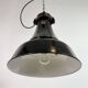 Industrial Black Enamel Bauhaus Pendant Lamp, 1930s