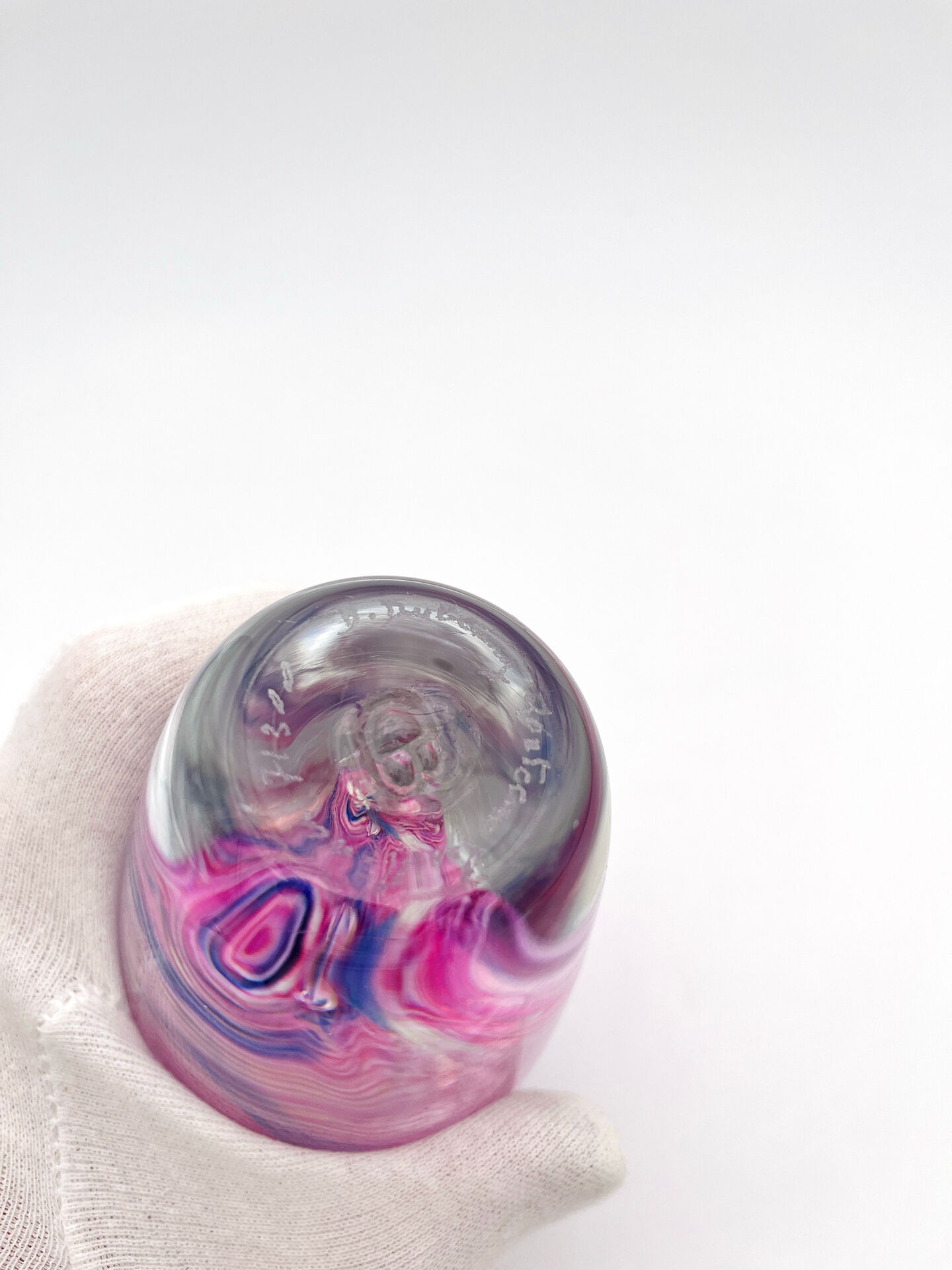 Vase Art Glass Signed B. Dubourg Limited Edition Blown Glass Sommerso