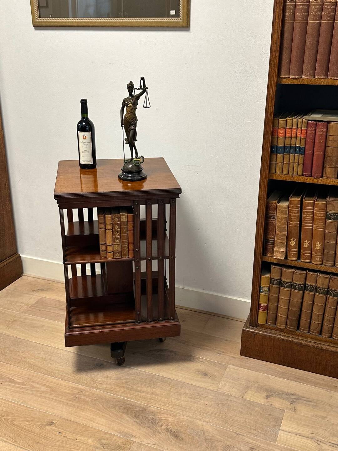 Antique revolving bookcase