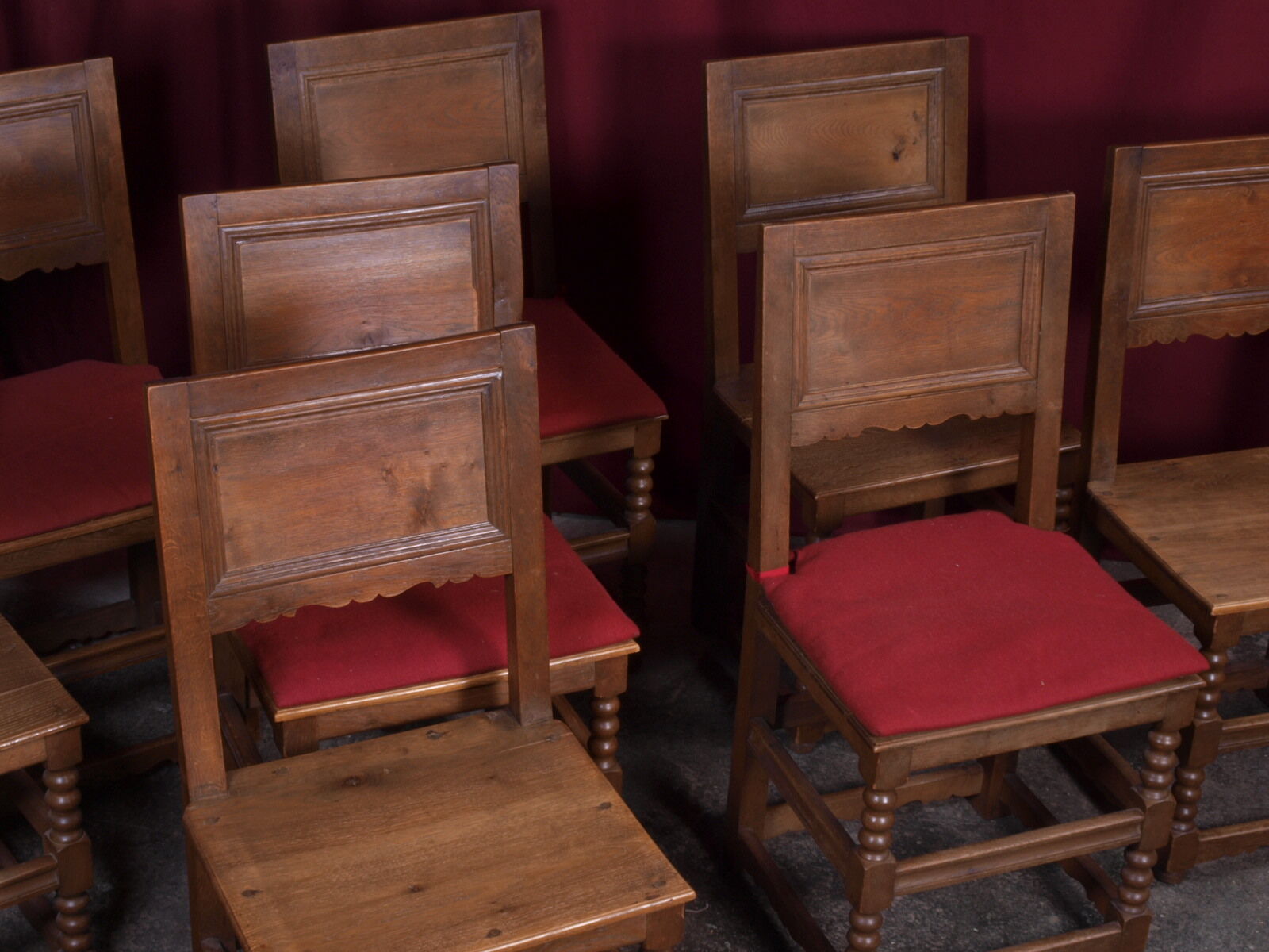 8 chairs danish dowel wood chairs, 1800s