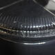 Art deco hors d'oeuvre servant in silver metal+glass-polylobed shape