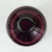 Glass vase signed Purple Timo Sarpaneva Pullo Bird Bottle, Iittala, Finland.