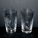 Set of 2 junon water juice glasses in cut crystal cristallerie lorraine lemberg
