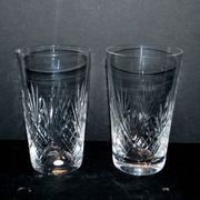 Set of 2 junon water juice glasses in cut crystal cristallerie lorraine lemberg
