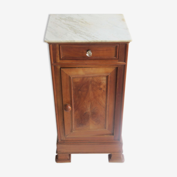 Bedside wooden and marble style Louis Philippe